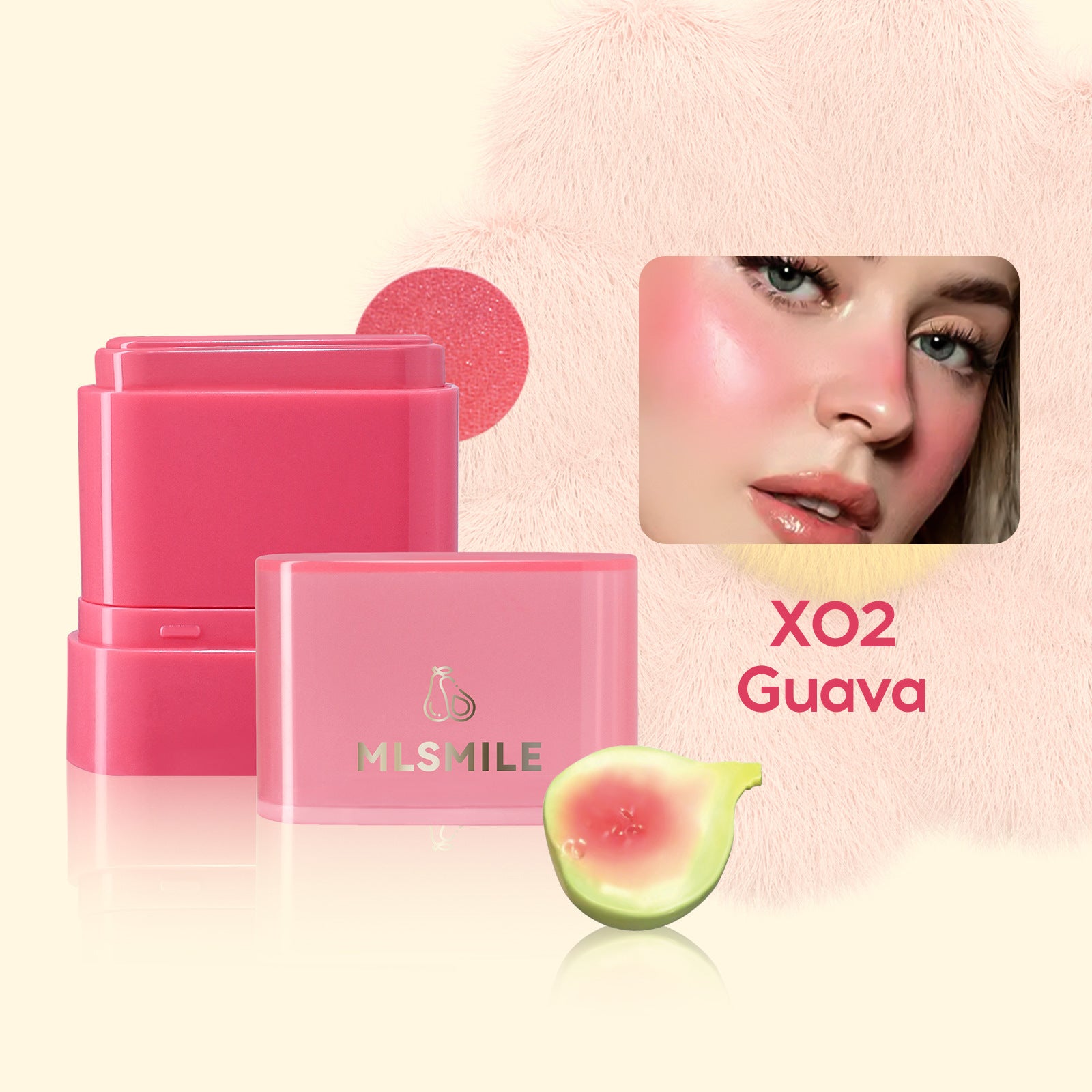 Flat Tube Fruit Blush Stick 2 In 1 - Bellarte Enchanté Flat Tube Fruit Blush Stick 2 In 1
